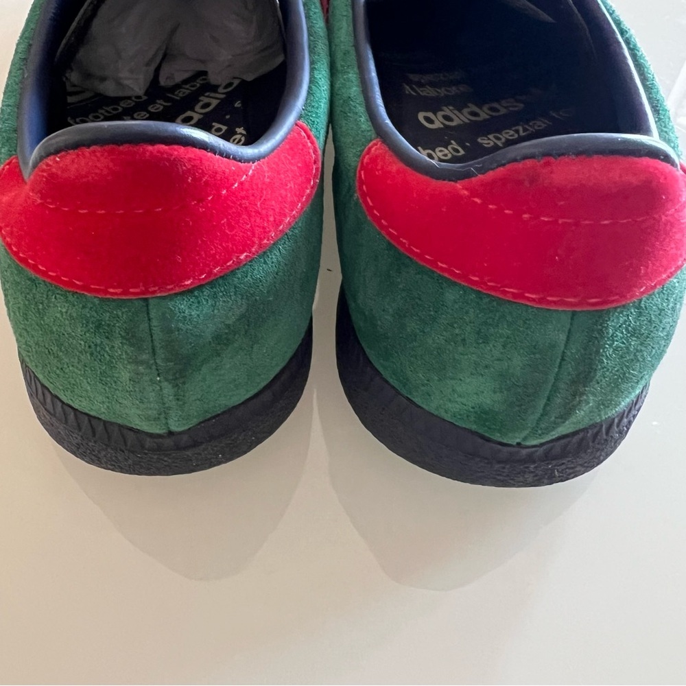 ADIDAS Blackburn SPZL green suede red stripe limited edition trainers - Picture 4 of 16